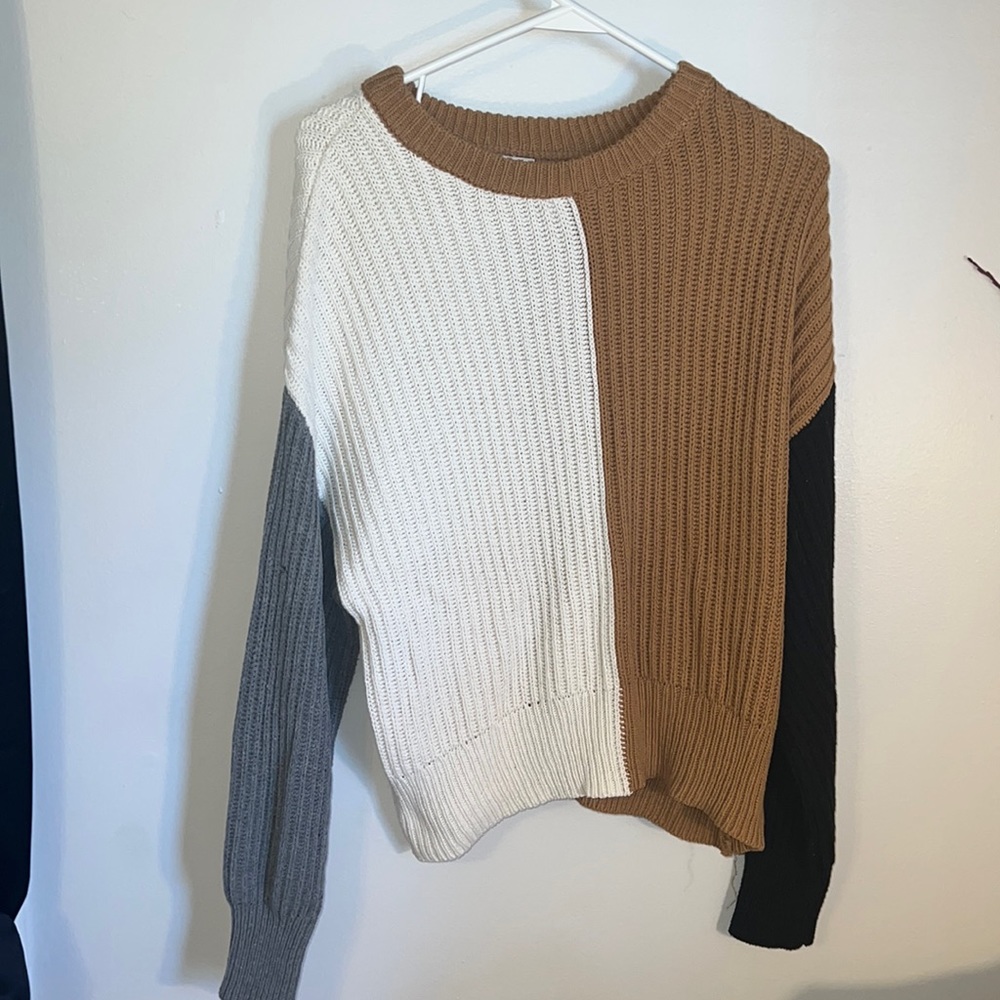 color block sweater